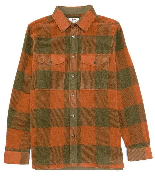 Fjallraven Canada Long Sleeve Plaid Pattern Snap-Front Shirt Product Image