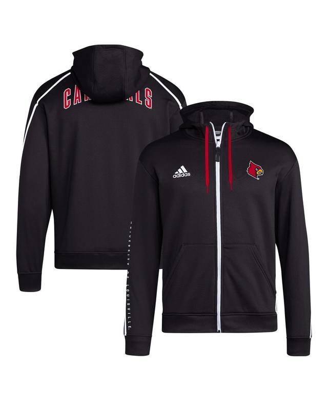 Mens adidas Louisville Cardinals 2024 Sideline Travel Hoodie Full-Zip Sweatshirt Product Image