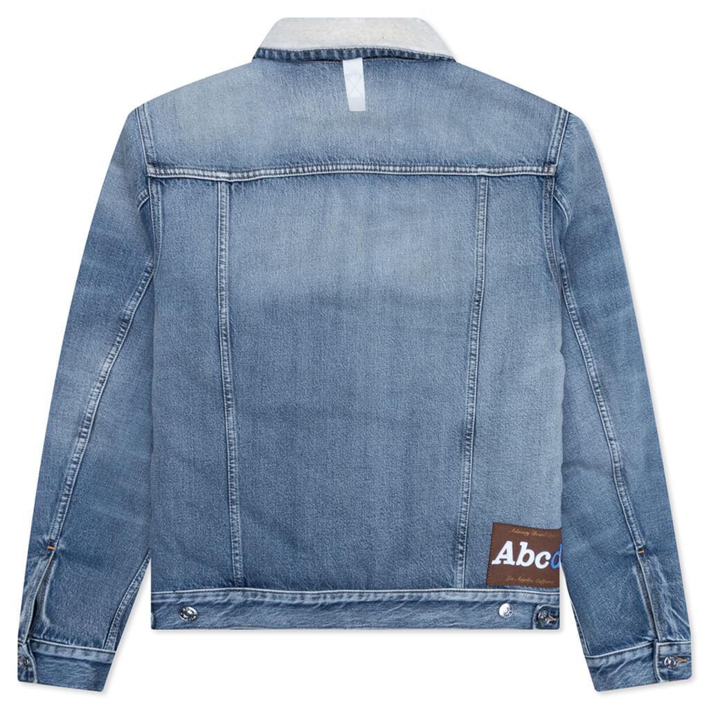 Shearling Lined Jean Jacket - Super Faded Blue Male Product Image