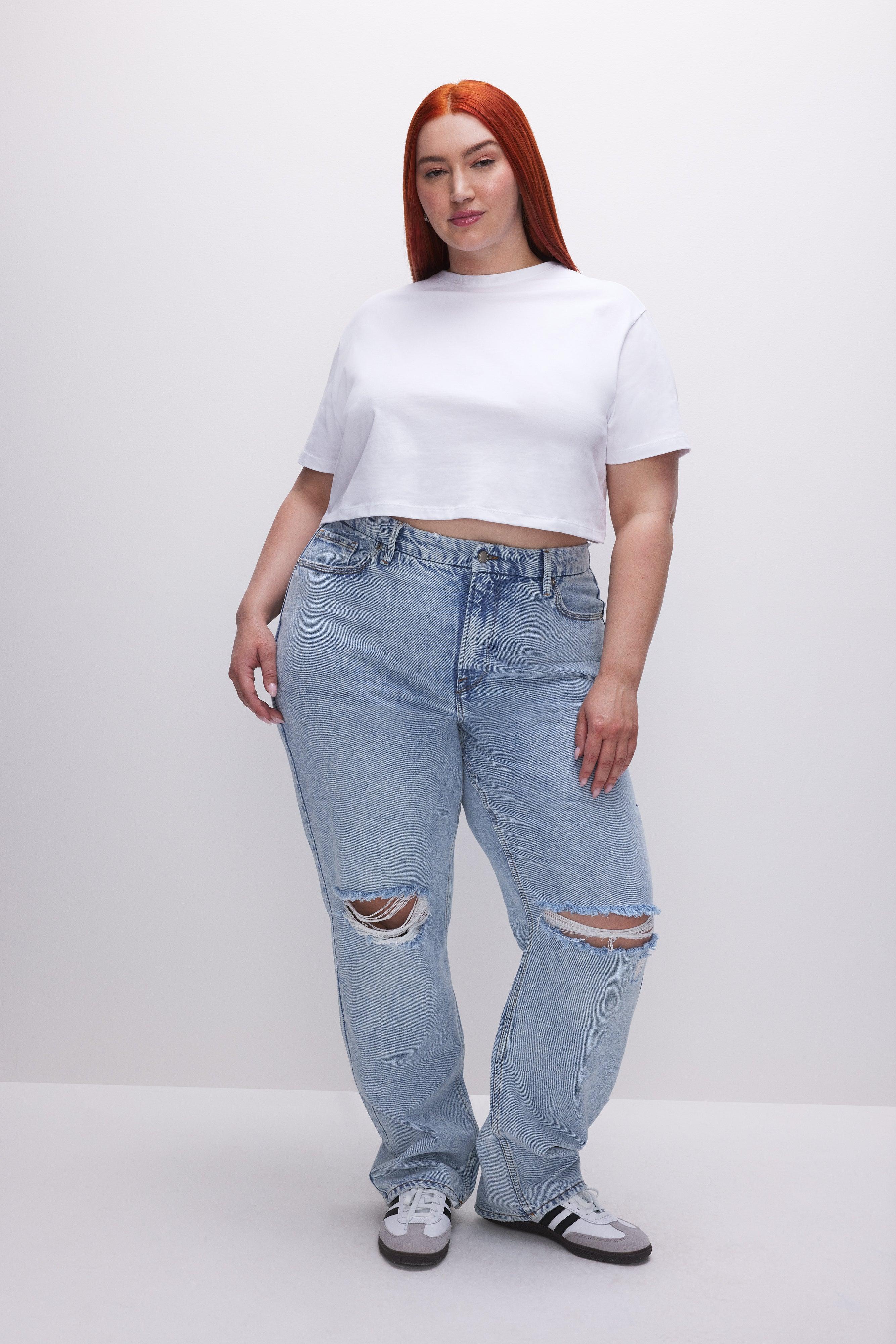 COTTON CROPPED TEE | WHITE001 Product Image