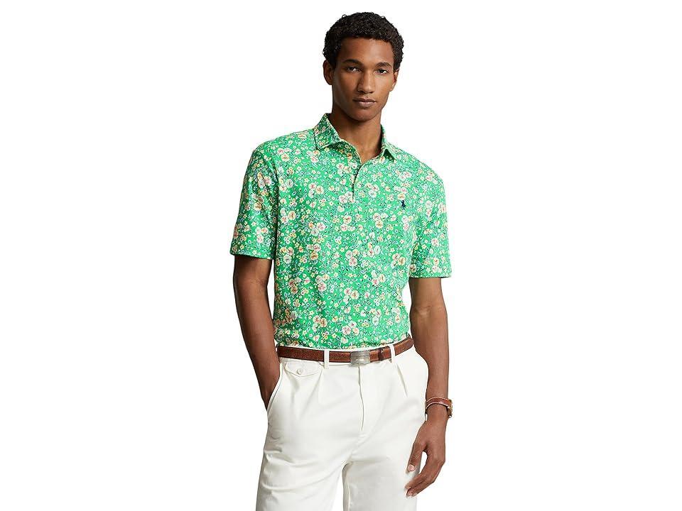 Polo Ralph Lauren Classic Fit Floral Soft Cotton Polo (Palais Floral Stem) Men's Short Sleeve Knit Product Image