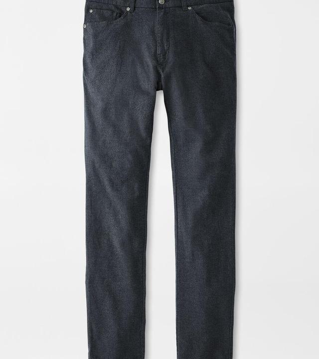 Peter Millar Mens Cotton Flannel Five-Pocket Pant | Color: Iron | Size: 44 Product Image