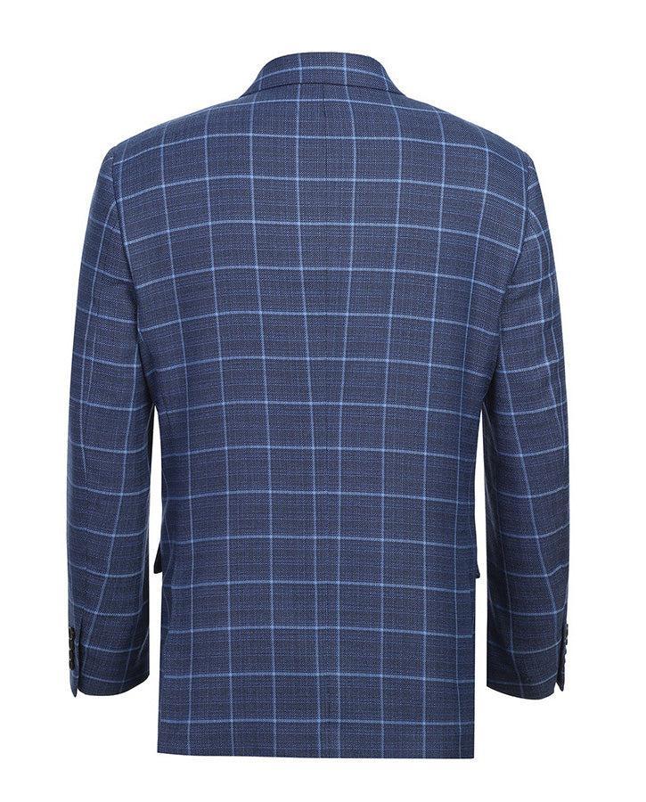 Classic Regular Fit Blazer Windowpane Pattern in Blue Product Image