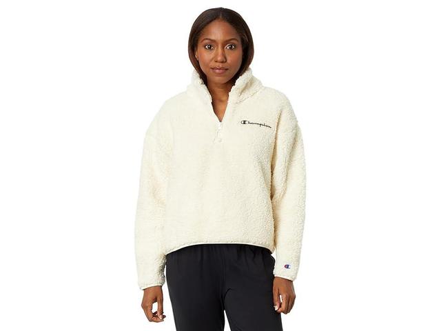 Champion Sherpa 1/4 Zip (Natural) Women's Clothing Product Image