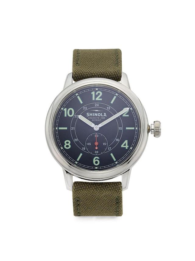 Mens Traveler Canvas Strap Chronograph Watch Product Image