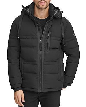 Marc New York Mens Huxley Crinkle Down Jacket with Removable Hood Product Image