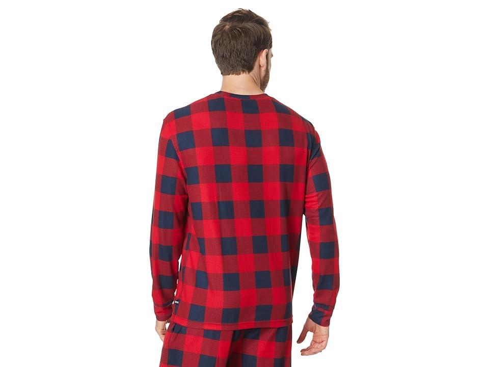 Nautica Waffle Buffalo Plaid Pajama Pants Set (Nautica ) Men's Pajama Sets Product Image