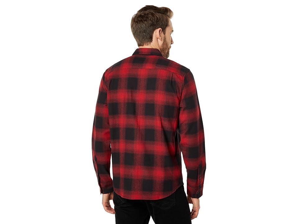 Lucky Brand Plaid Workwear Cloud Soft Long Sleeve Flannel (Blue Plaid) Men's Clothing Product Image