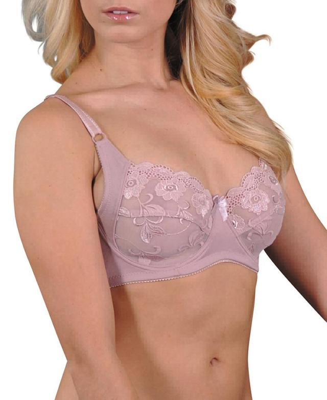 Carnival Womens Full Figure Lace Detail Underwire Bra Product Image