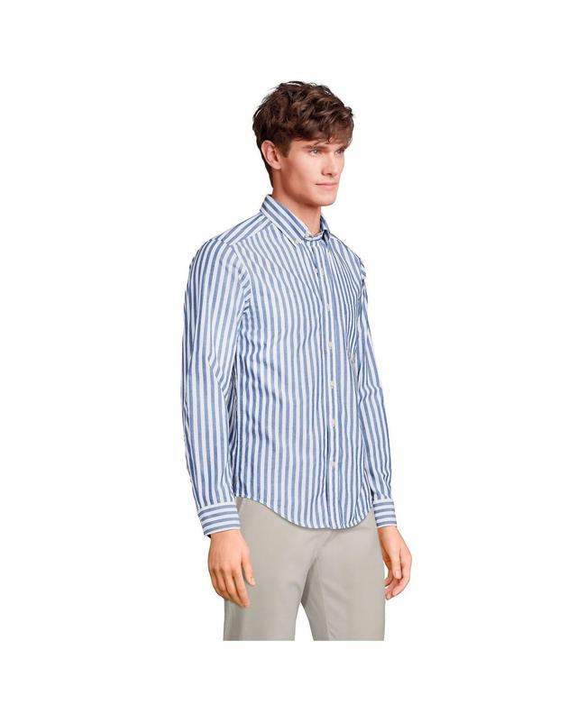 Lands End Mens Traditional Fit Essential Lightweight Poplin Shirt Product Image