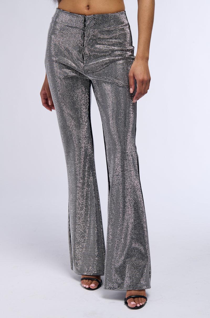 DIAMONDS DANCING FLARE LEG TROUSER IN BLACK product image