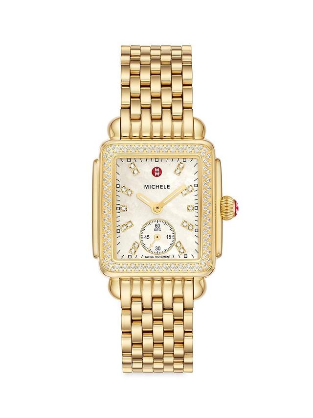 MICHELE Deco Mid Diamond Dial Bracelet Watch, 29mm Product Image