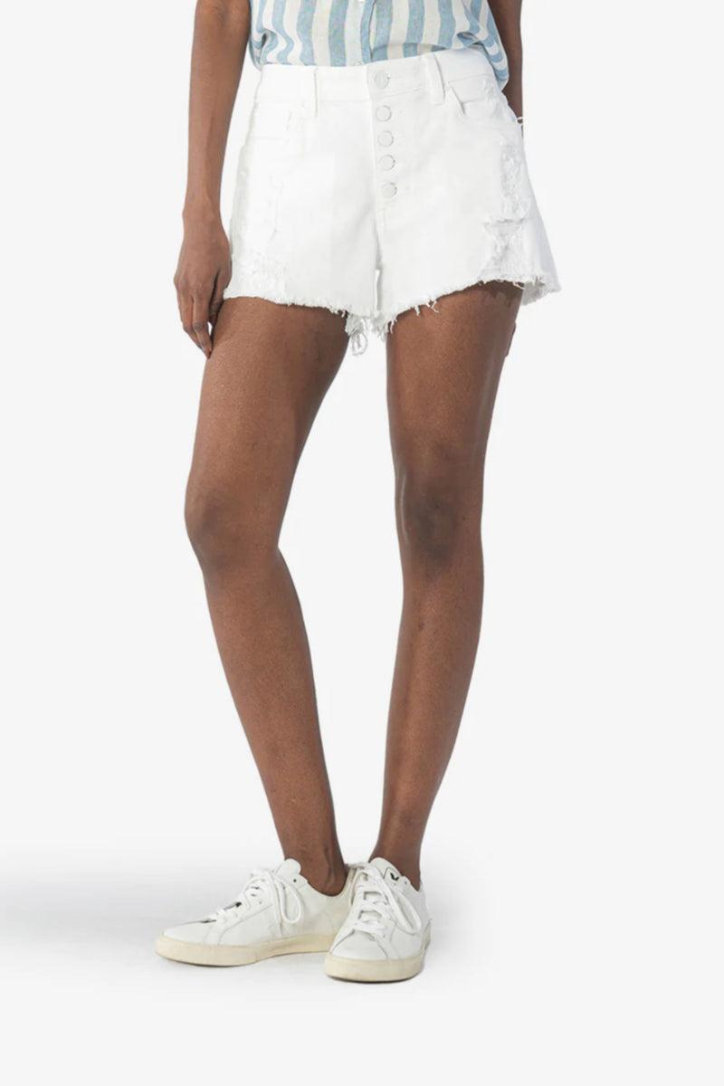 Jane White Distressed High Rise Short product image