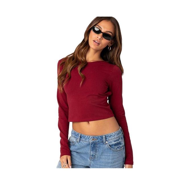 EDIKTED Haven Open Back Crop Top Product Image