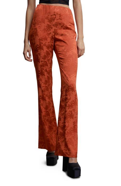 MANGO Floral Jacquard Trousers Product Image