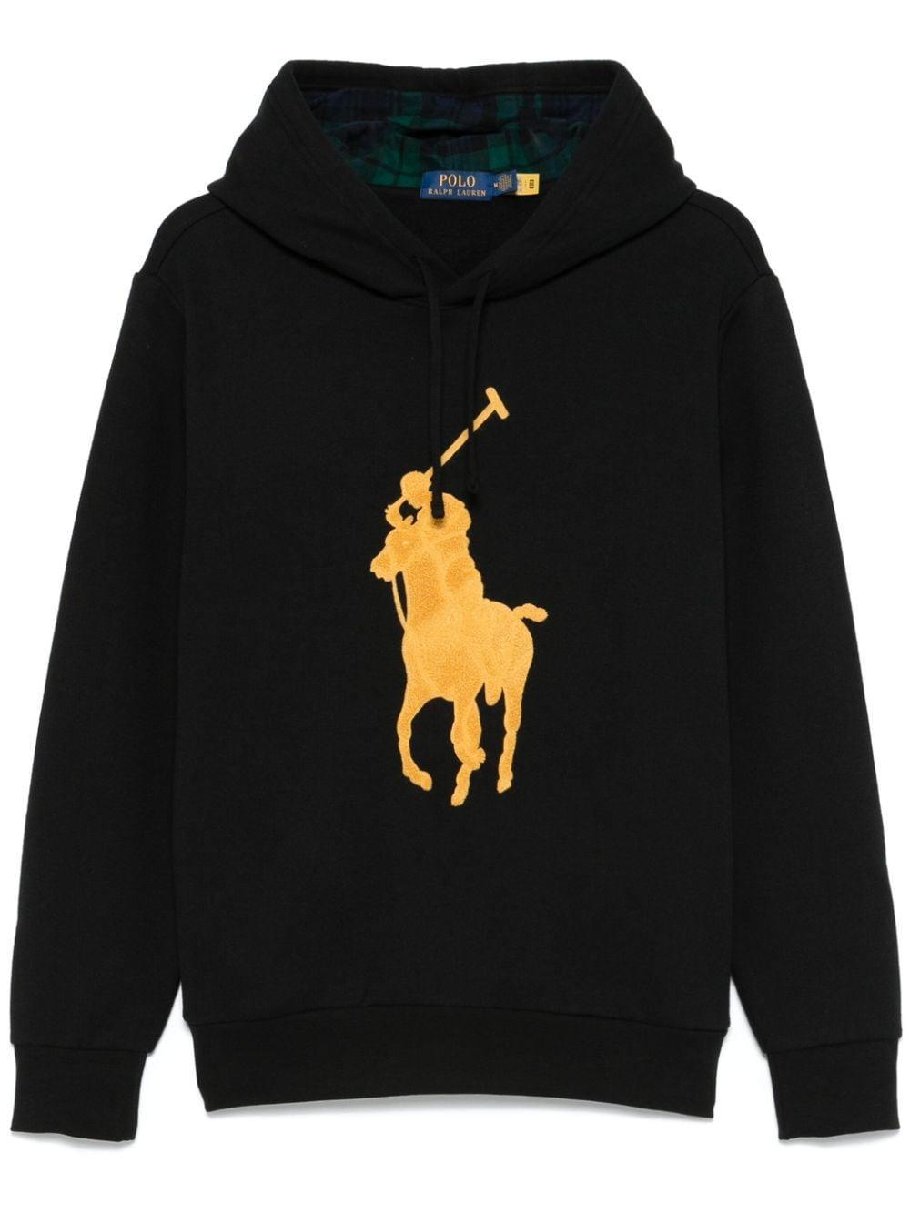 POLO RALPH LAUREN Polo Pony-motif Hoodie In Black Product Image