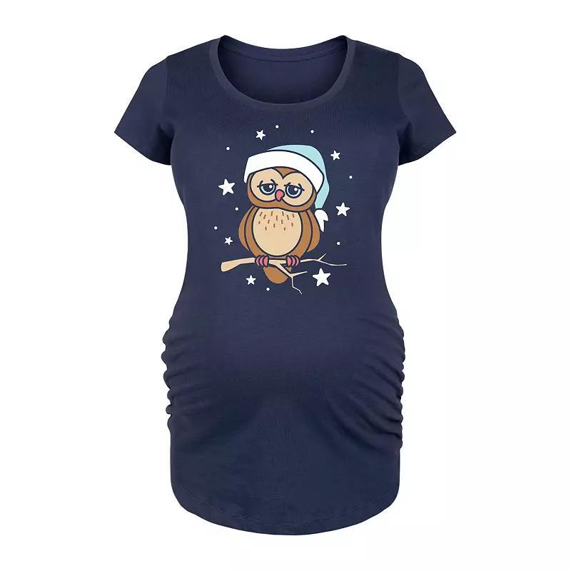 Maternity Celestial Sun Moon Scene Graphic Tee, Womens Blue Product Image