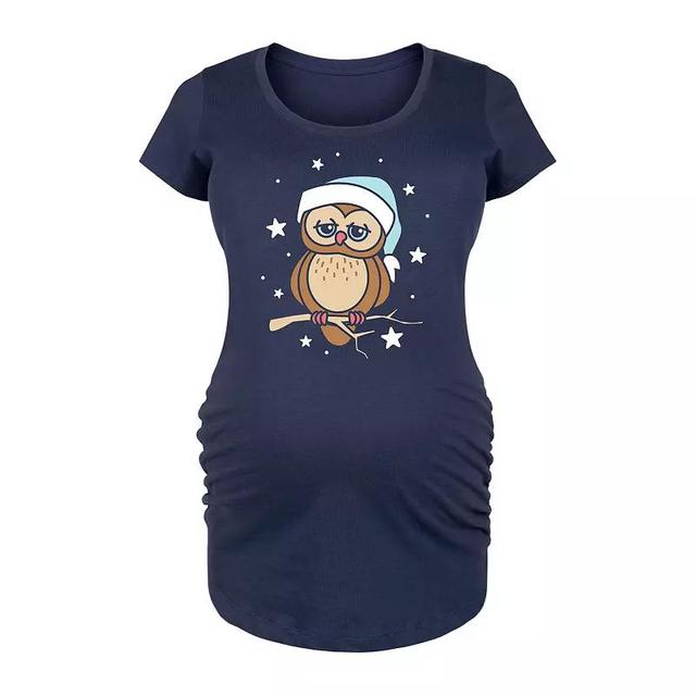 Maternity Celestial Sun Moon Scene Graphic Tee, Girls Blue Product Image