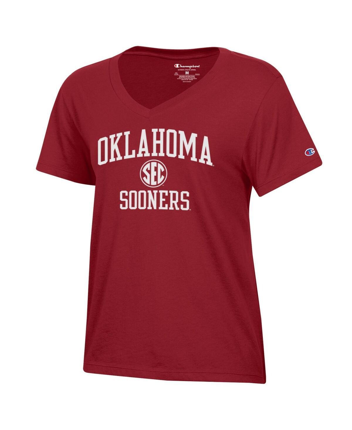 Champion Womens Cardinal Oklahoma Sooners Sec T-Shirt Product Image