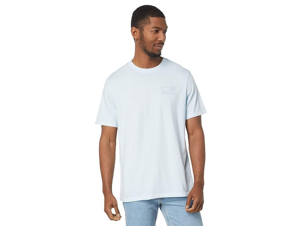 Vineyard Vines Garment Dyed Vintage Whale Short Sleeve Tee (Ice Water) Men's Clothing Product Image