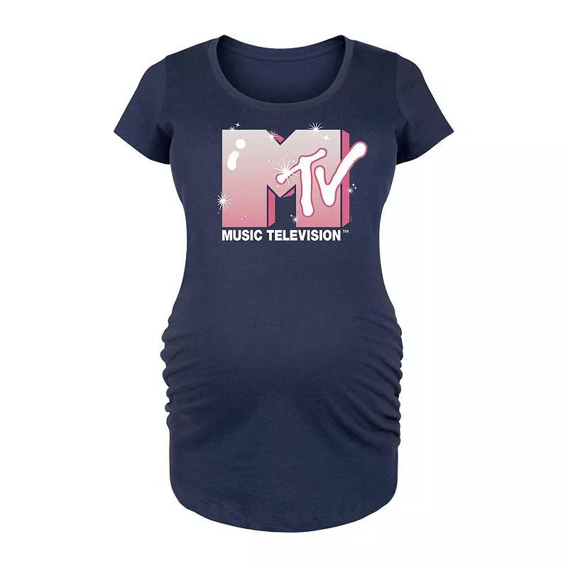 Maternity MTV Glitter Logo Graphic Tee, Womens Product Image