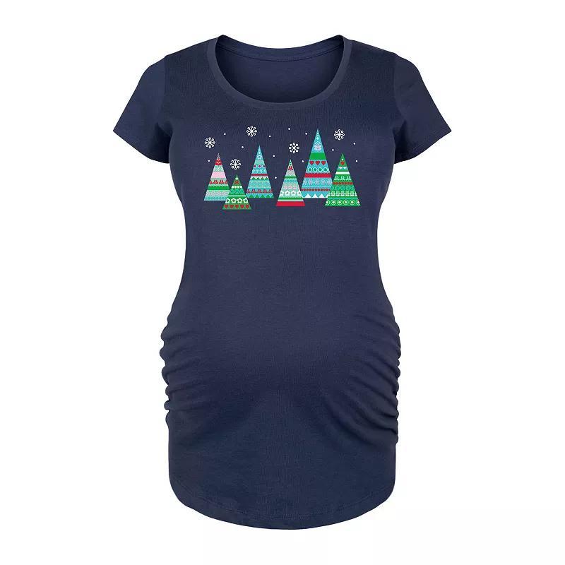 Maternity Vibes Mom Graphic Tee, Womens Blue Product Image