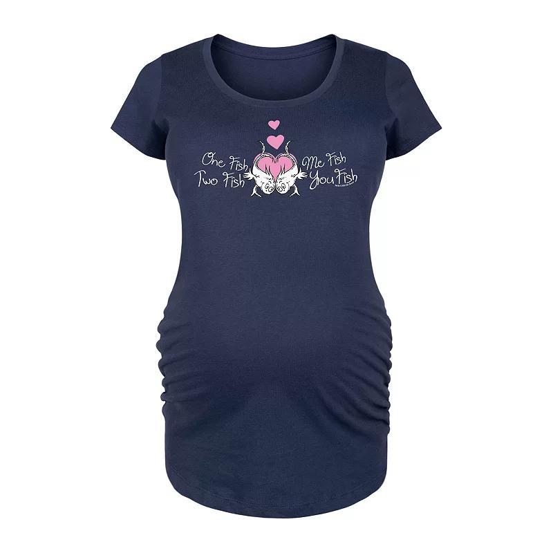 Maternity Love Heart Graphic Tee, Womens Dark Grey Product Image