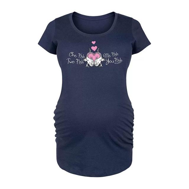 Maternity Love Heart Graphic Tee, Womens Dark Grey Product Image