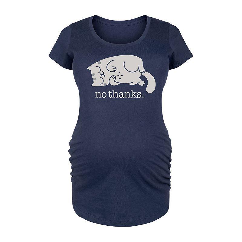 Maternity No Thanks Lazy Cat Graphic Tee, Womens Product Image