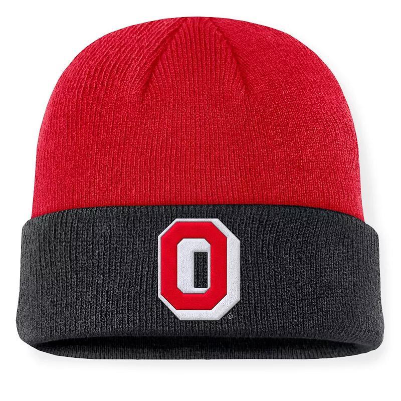 Mens Nike Scarlet/Black Ohio State Buckeyes Legacy Terra Cuffed Knit Hat Product Image