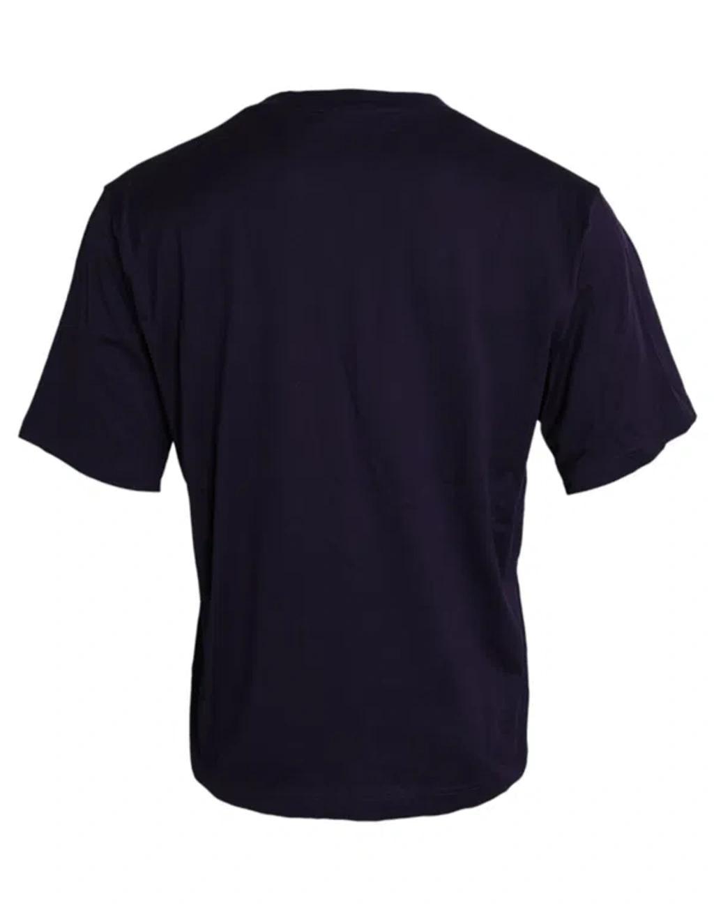 Purple Logo Patch Short Sleeve Cotton T-shirt Product Image