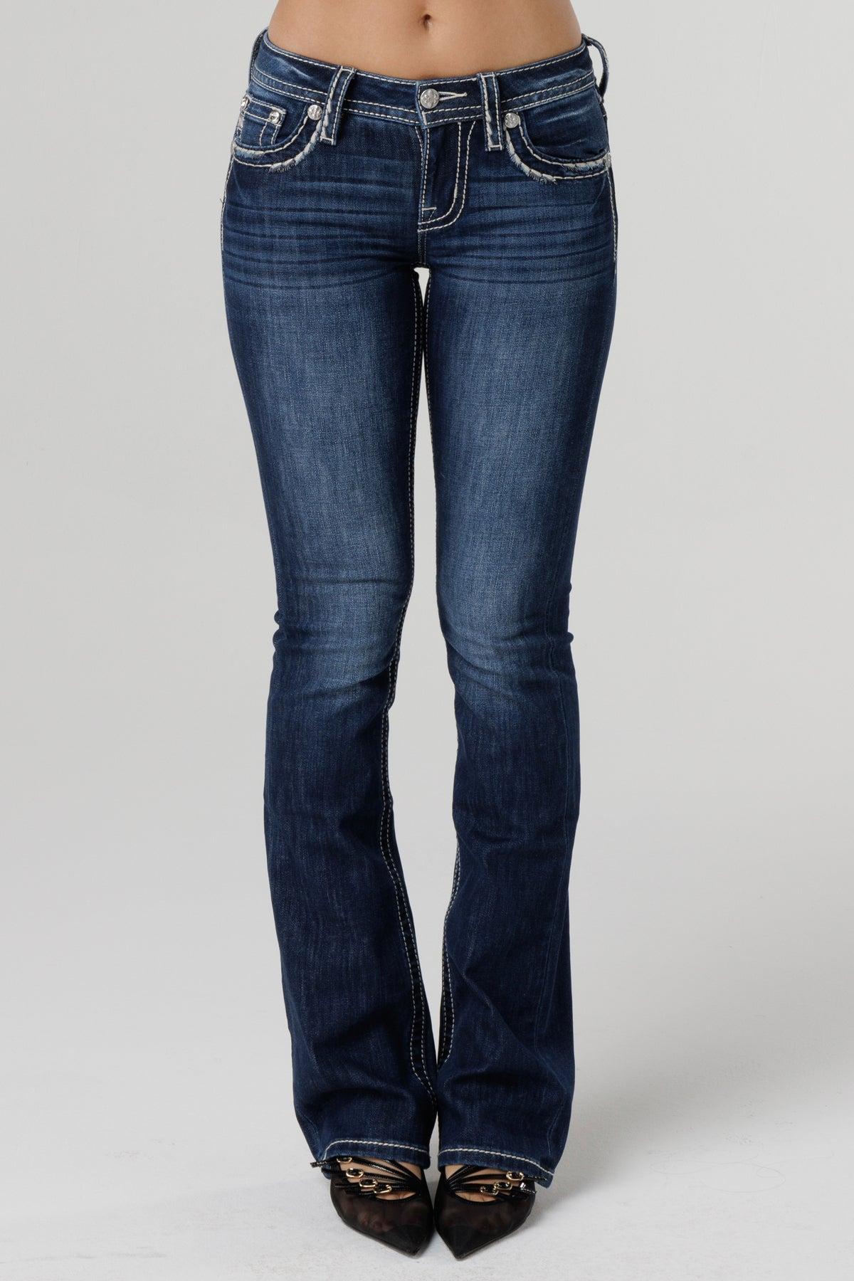 Classic Saddle Stitch Bootcut Jeans Product Image