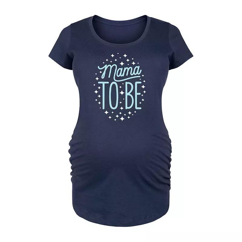 Maternity We Are Hoping Its A Dinosaur Graphic Tee, Womens Blue Product Image