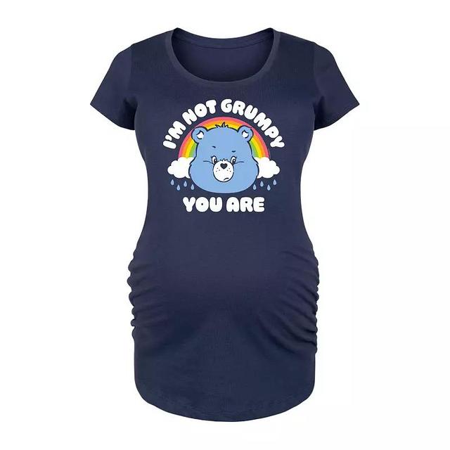 Maternity Care Bears Im Not Grumpy You Are Graphic Tee, Womens Blue Product Image