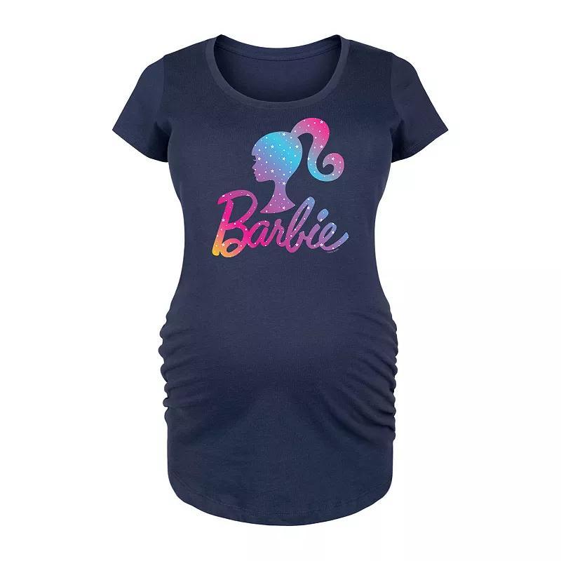 Maternity Barbie Logo Winter Stars Graphic Tee, Womens Product Image