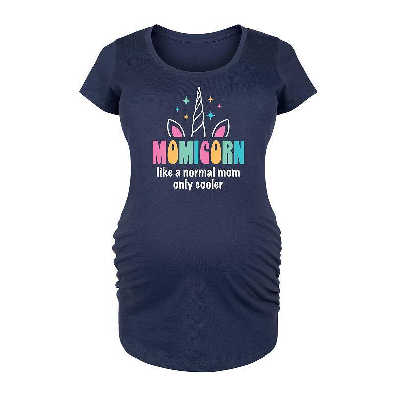 Maternity Momicorn Graphic Tee, Womens Blue Product Image