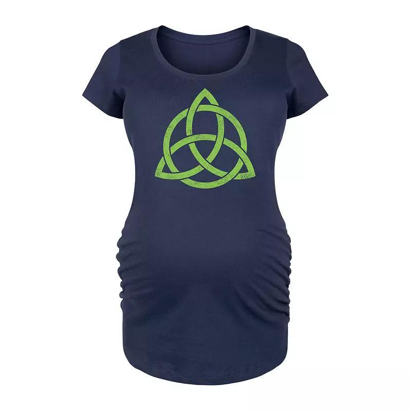 Maternity Celtic Knot Graphic Tee, Womens Blue Product Image