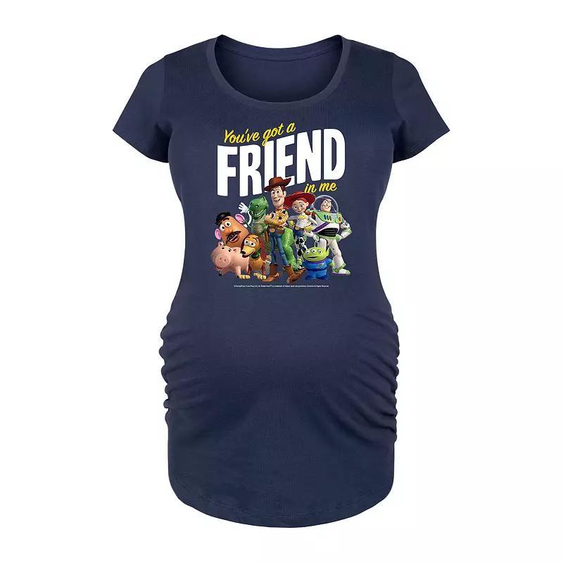 Disneys Mickey & Minnie Mouse Maternity Pot Of Gold Graphic Tee, Womens Blue Product Image