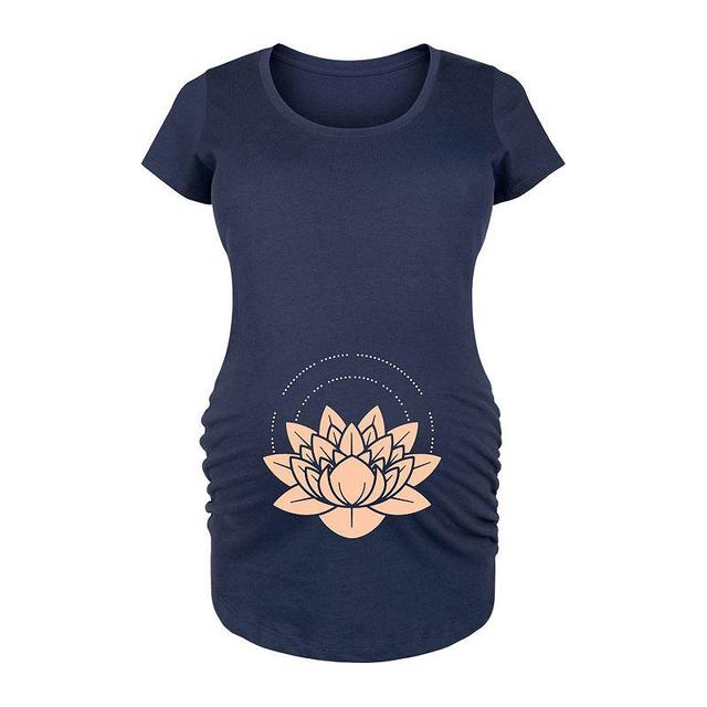 Maternity Lotus Graphic Tee, Womens Black Product Image