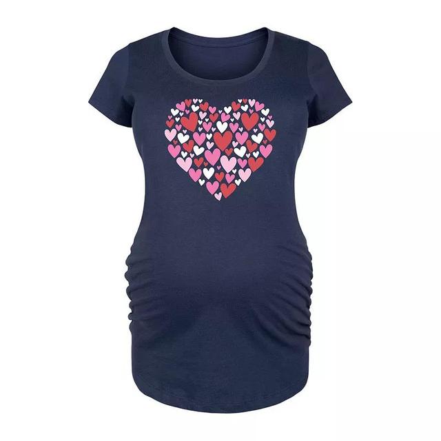 Maternity Hearts in Heart Pattern Graphic Tee, Womens Product Image