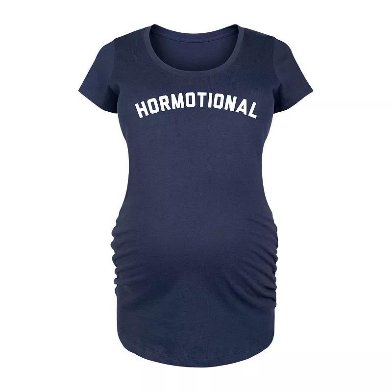 Maternity Hormotional Graphic Tee, Womens Blue Product Image