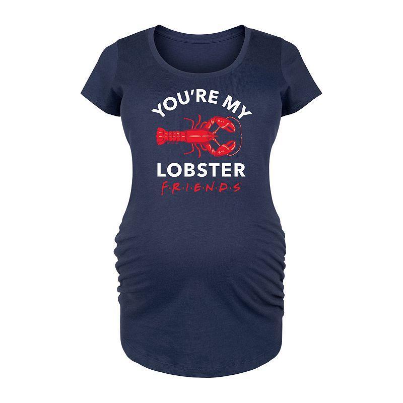 Maternity Friends Youre My Lobster Graphic Tee, Womens Grey Gray Product Image