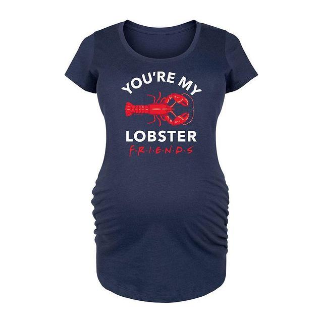 Maternity Friends Youre My Lobster Graphic Tee, Womens Blue Product Image