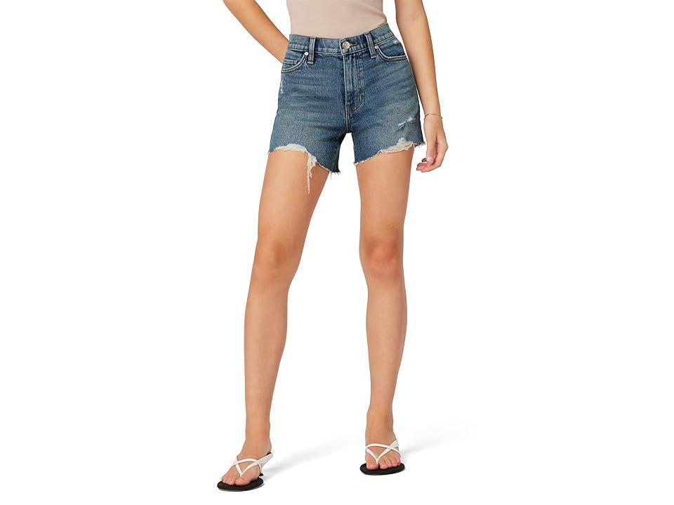 Hudson Jeans Devon High-Rise Boyfriend Shorts in Destructed Star (Destructed Star) Women's Shorts Product Image