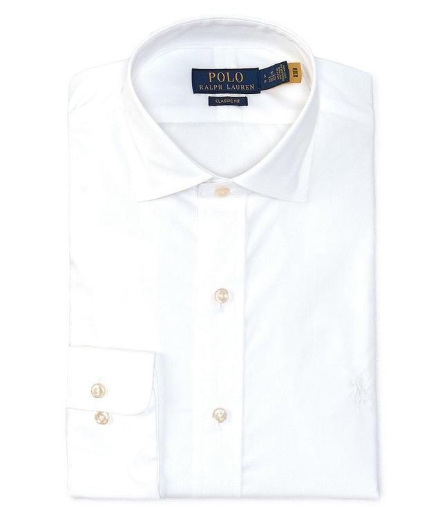 Polo Ralph Lauren Classic Fit Spread Collar Solid Poplin Dress Shirt Product Image