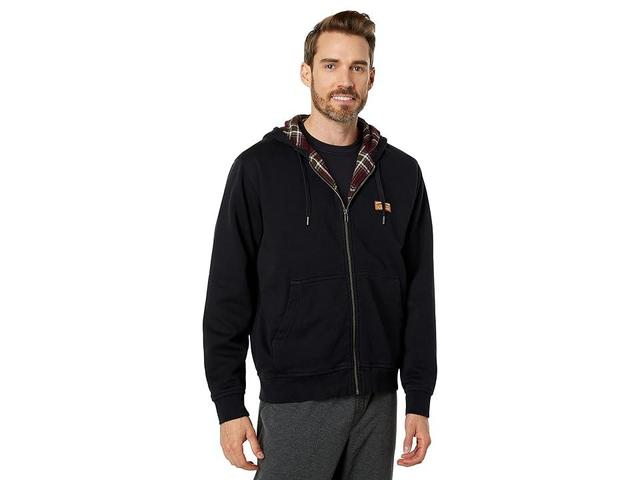 L.L.Bean Katahdin Iron Works Sweatshirt Flannel Lined Hooded Regular (Ink /Deep Port) Men's Clothing Product Image