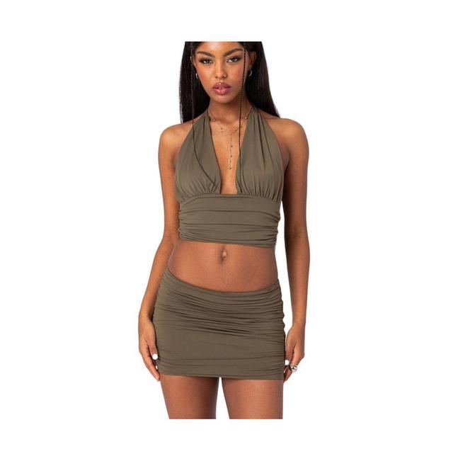 Edikted Womens Kenya Gathered Halter Top Product Image