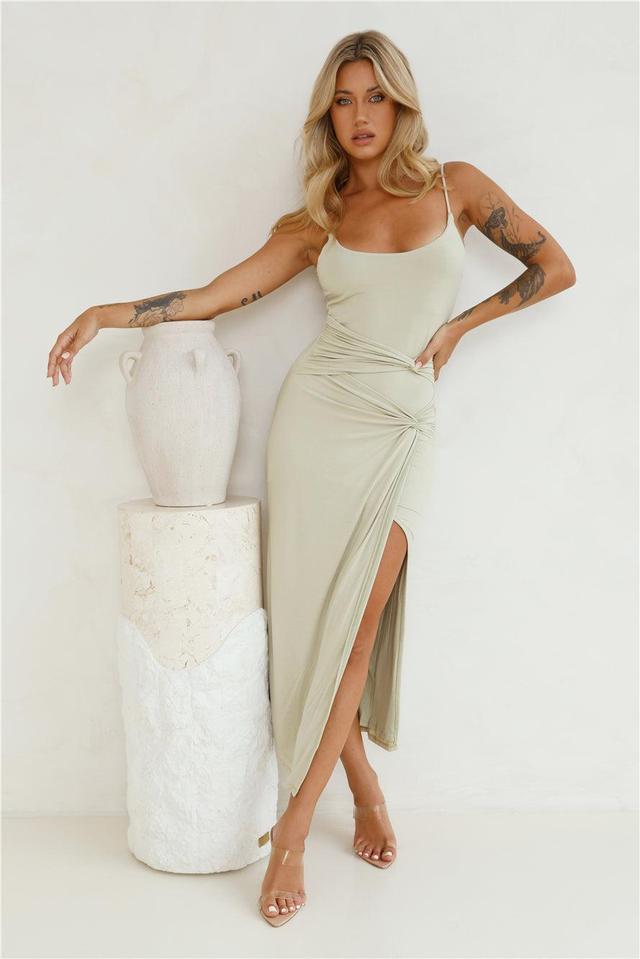 Sweet Yet Sour Maxi Dress Sage Product Image