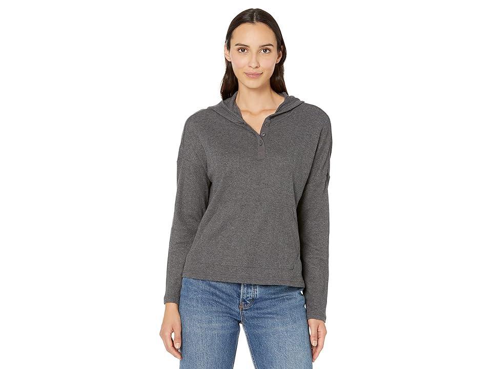 Toad&Co Foothill Pointelle Long Sleeve Hoodie (Soot) Women's Clothing Product Image