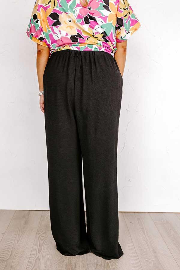 The Maddie High Waist Trousers In Black Curves Product Image